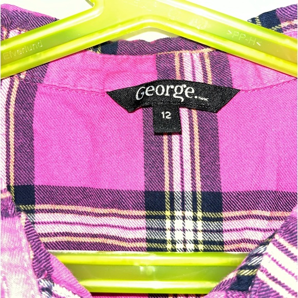 George girls flannel button up - Picture 3 of 3
